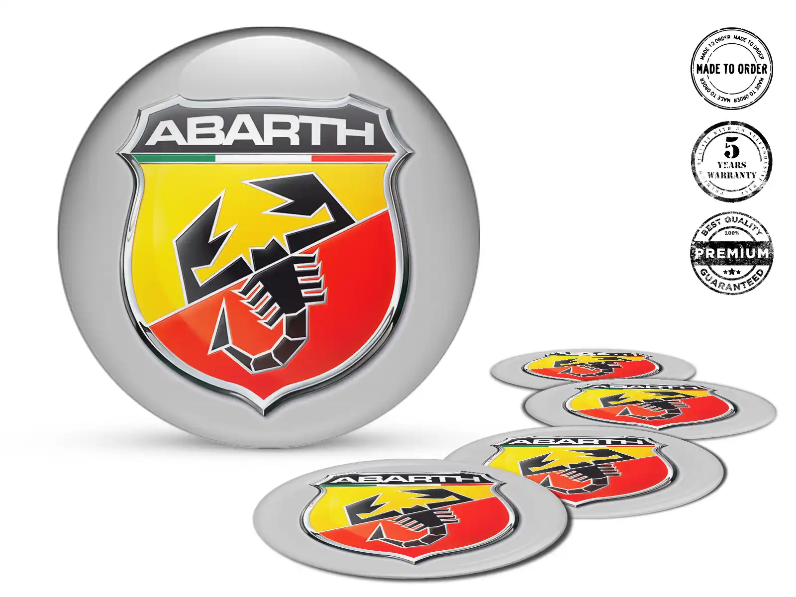Fiat Abarth Édition Autocollants Silicone Décalques Jante Premium